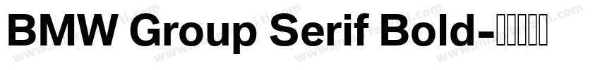 BMW Group Serif Bold字体转换